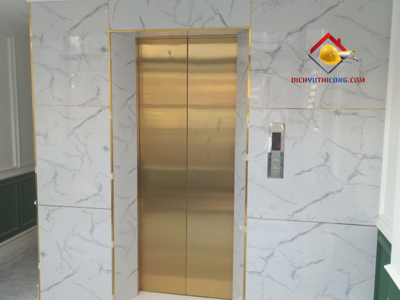 Đá ốp tường thang máy 